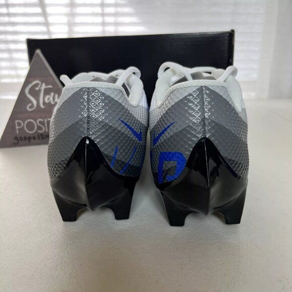 Nike Vapor Edge Speed 360 Size 8 Football‎ Cleats White Royal Blue Black Grey main image 4
